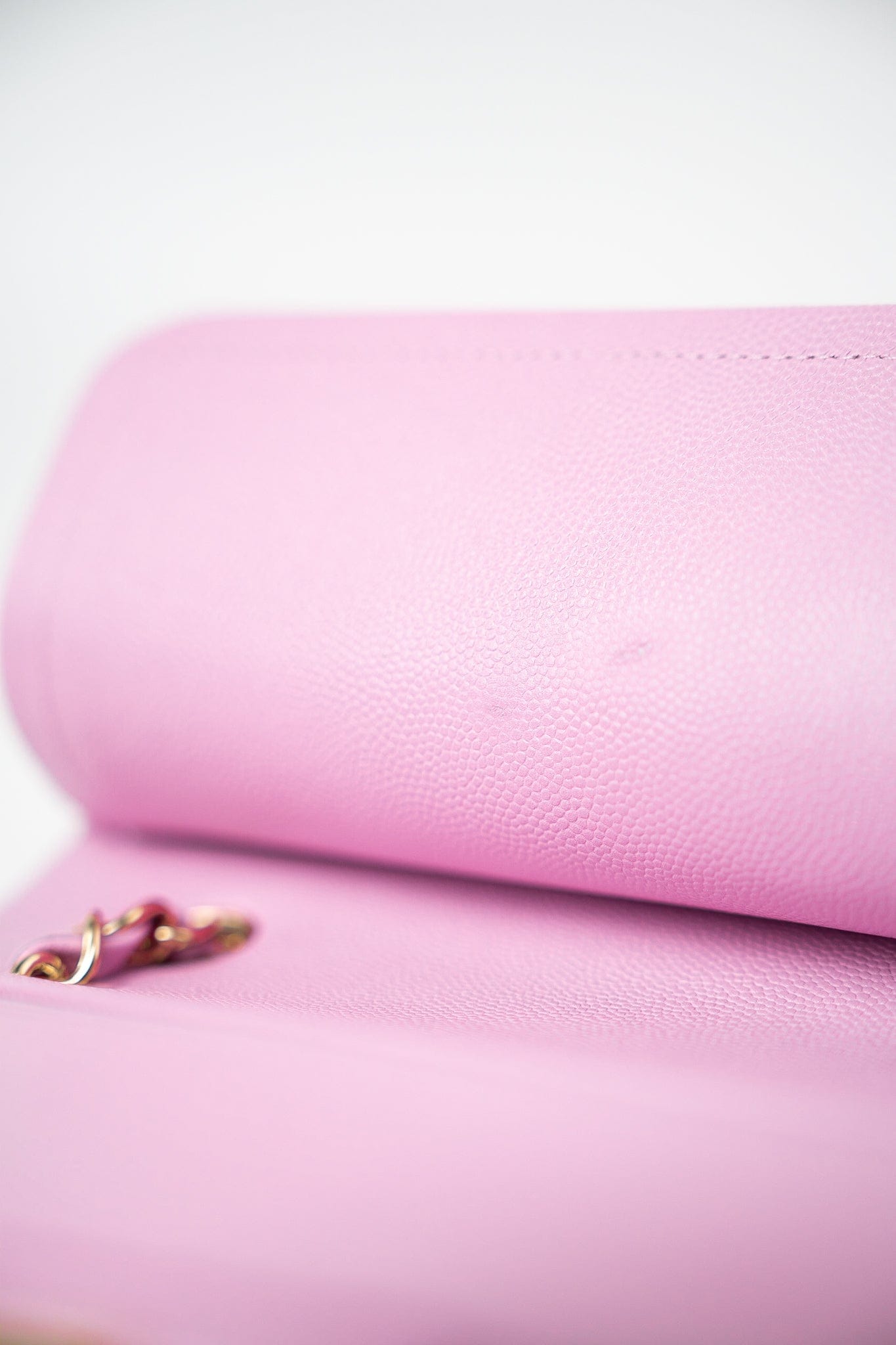 22S Pink Caviar Quilted Classic Flap Small Light Gold Hardware