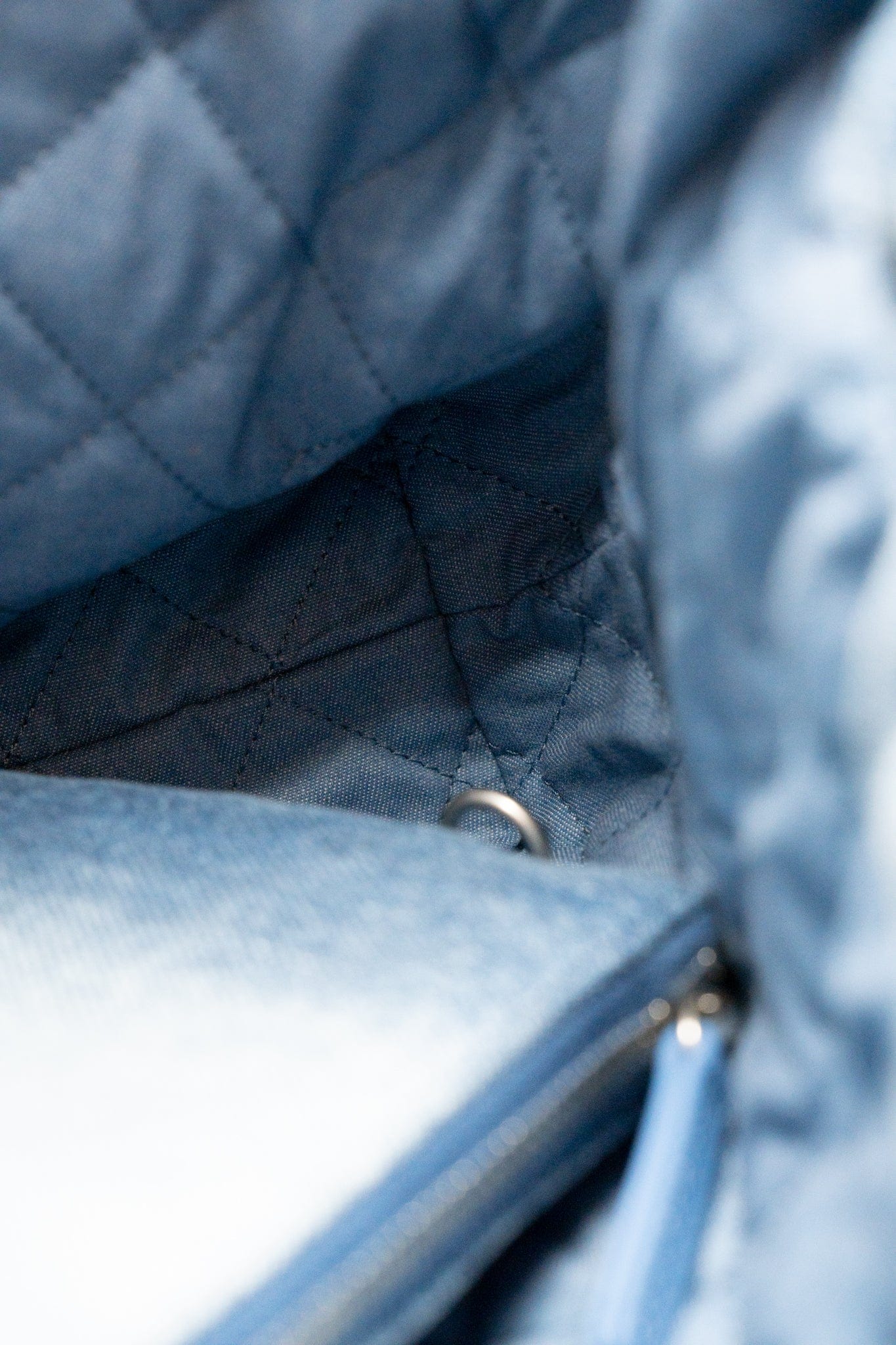 23P Denim Quilted 22 Small Drawstring Bag