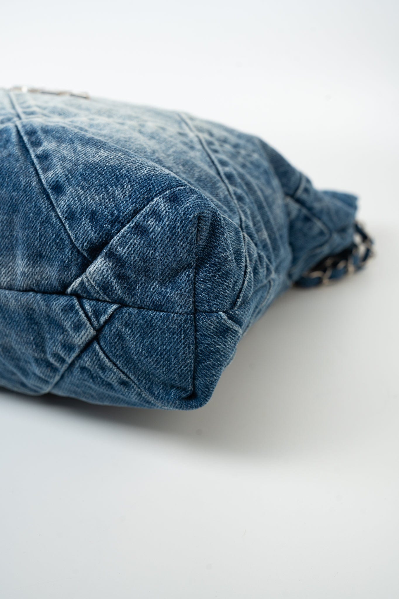 23P Denim Quilted 22 Small Drawstring Bag