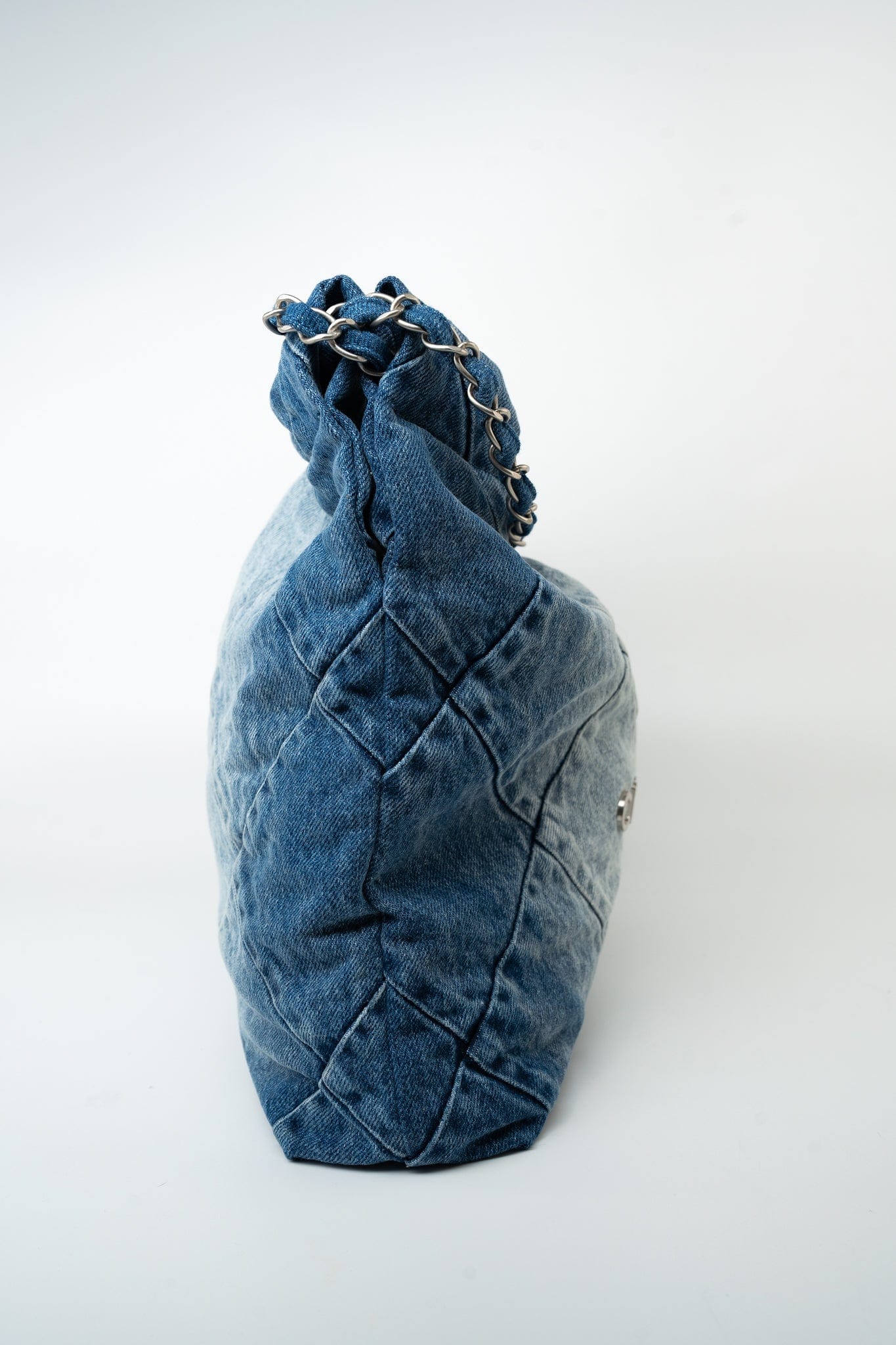 23P Denim Quilted 22 Small Drawstring Bag