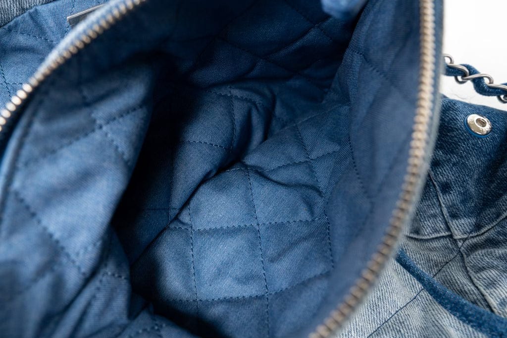 23P Denim Quilted 22 Small Drawstring Bag