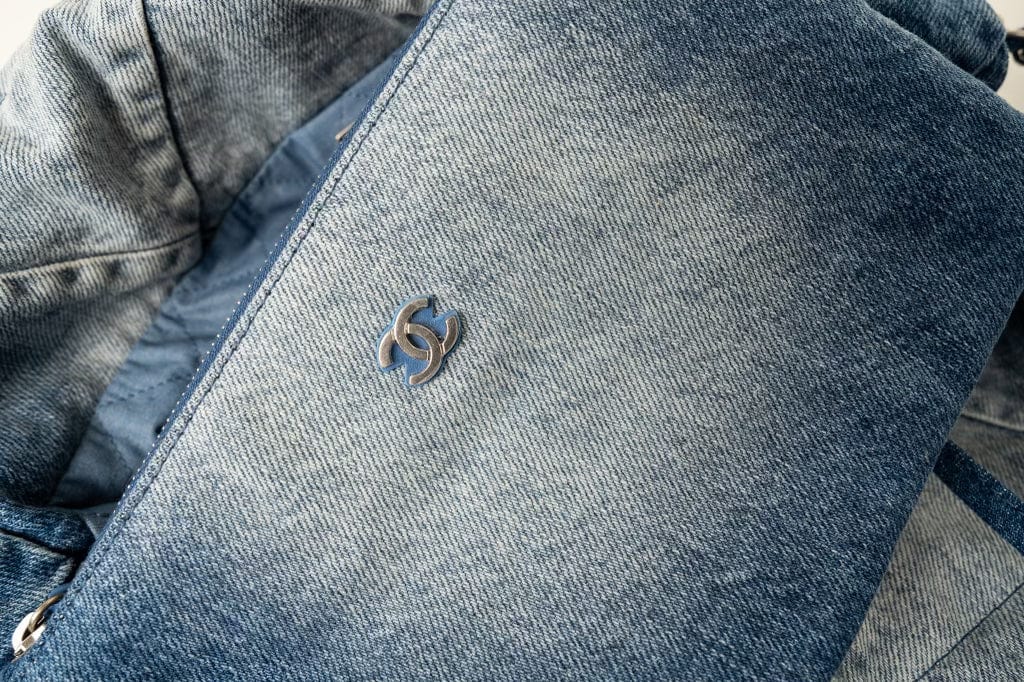 23P Denim Quilted 22 Small Drawstring Bag