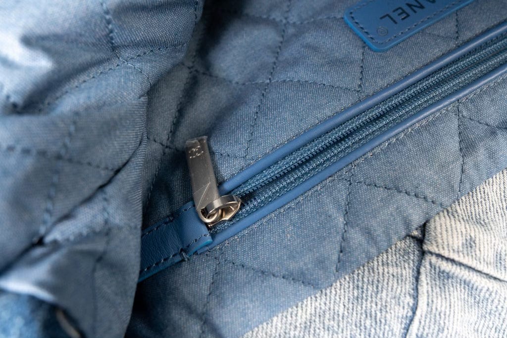 23P Denim Quilted 22 Small Drawstring Bag