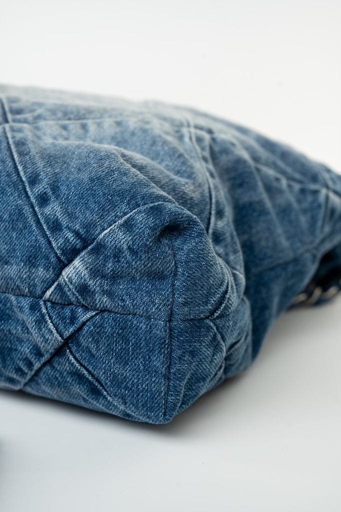 23P Denim Quilted 22 Small Drawstring Bag