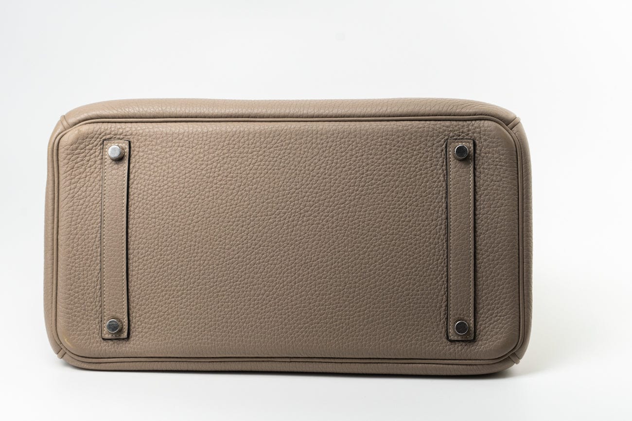 Birkin 35 Gris Tourterelle Veau Togo Leather Palladium Played 2011 O