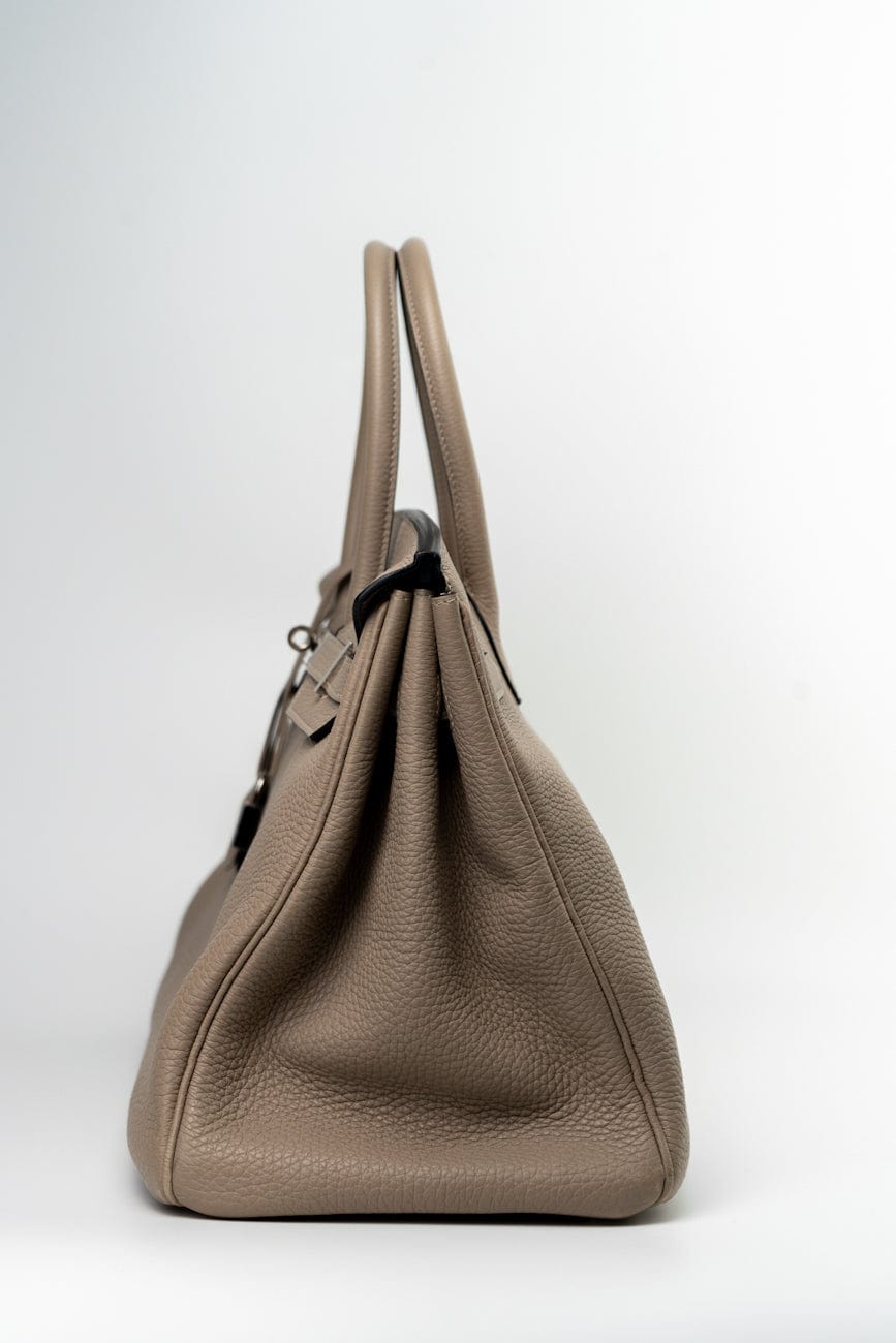 Birkin 35 Gris Tourterelle Veau Togo Leather Palladium Played 2011 O