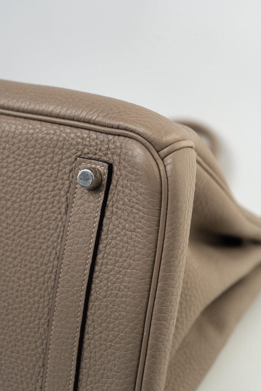 Birkin 35 Gris Tourterelle Veau Togo Leather Palladium Played 2011 O