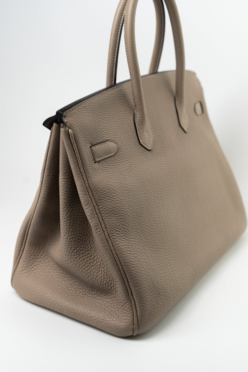 Birkin 35 Gris Tourterelle Veau Togo Leather Palladium Played 2011 O