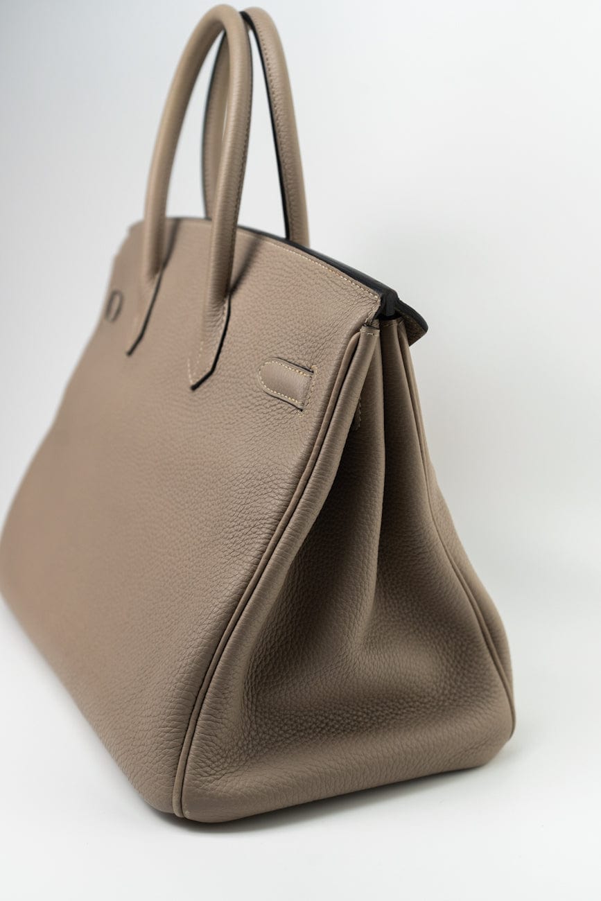 Birkin 35 Gris Tourterelle Veau Togo Leather Palladium Played 2011 O