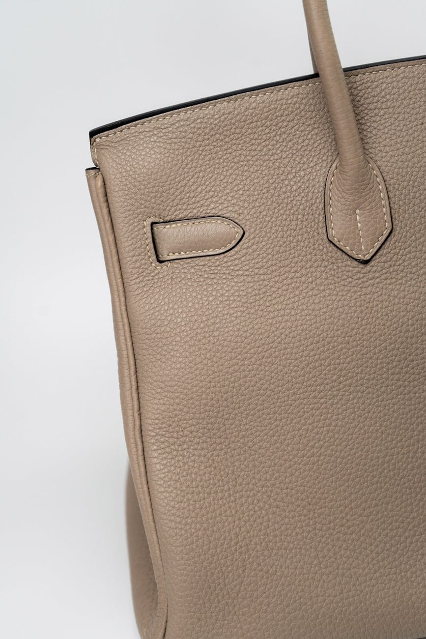 Birkin 35 Gris Tourterelle Veau Togo Leather Palladium Played 2011 O