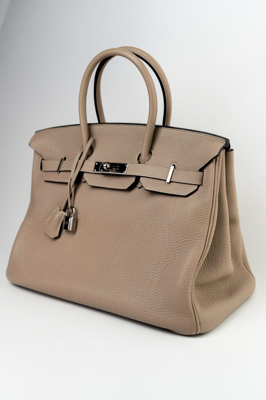 Birkin 35 Gris Tourterelle Veau Togo Leather Palladium Played 2011 O