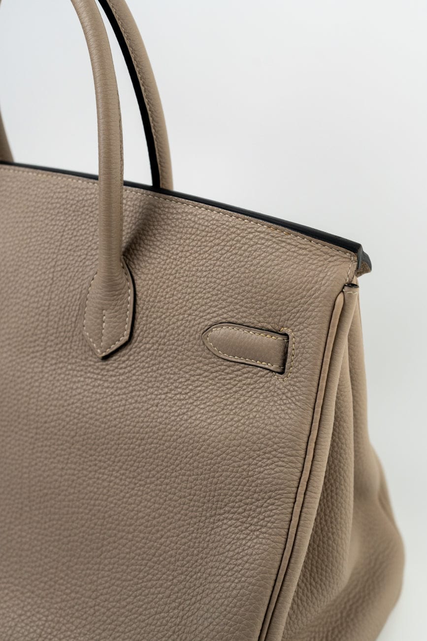 Birkin 35 Gris Tourterelle Veau Togo Leather Palladium Played 2011 O