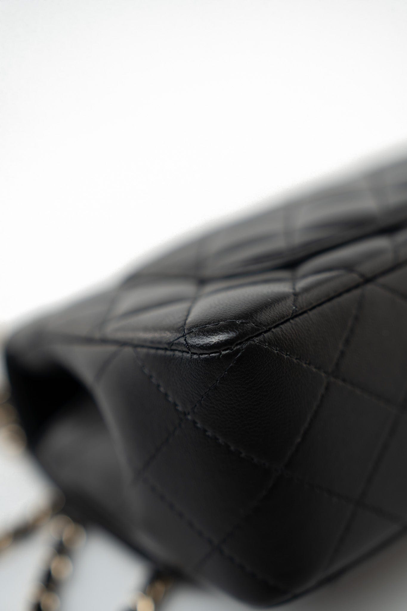 23A Black Lambskin Mini Top Handle Light Gold Hardware