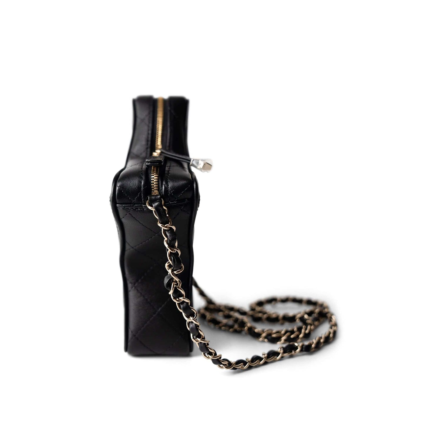 24C Black Lambskin Quilted Star Bag Light Gold Hardware