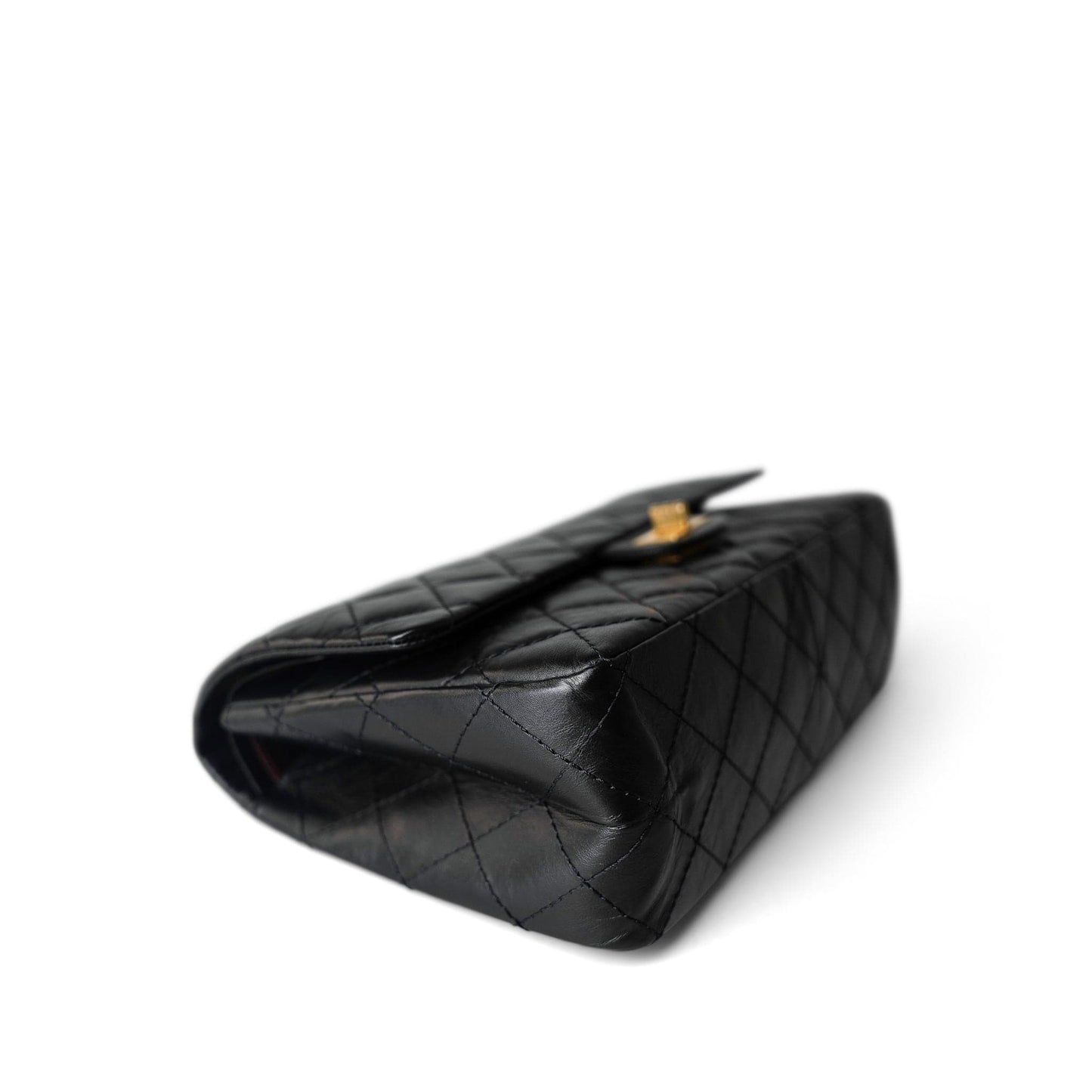 Black Aged Calfskin Quilted 2.55 Reissue 226 Medium Antique Gold Hardware