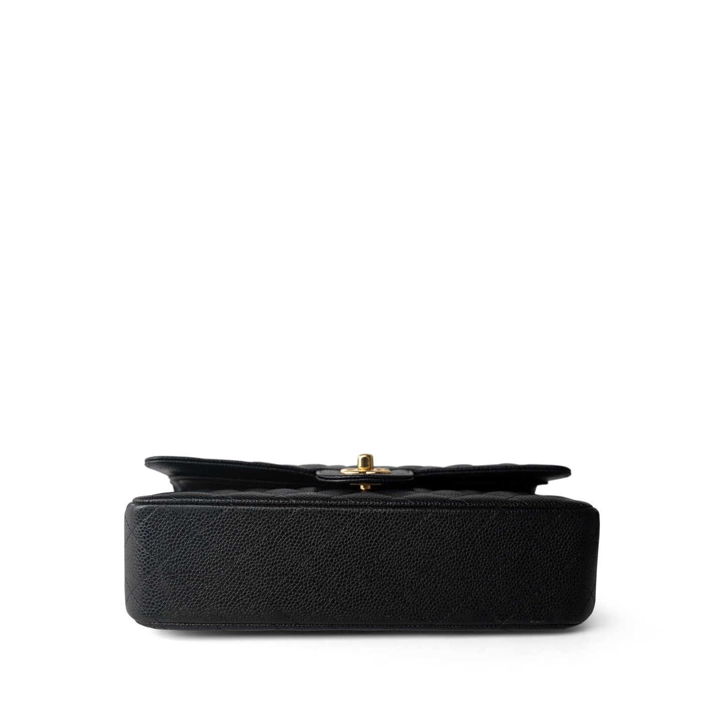 Black Caviar Quilted Classic Flap Medium Gold Hardware