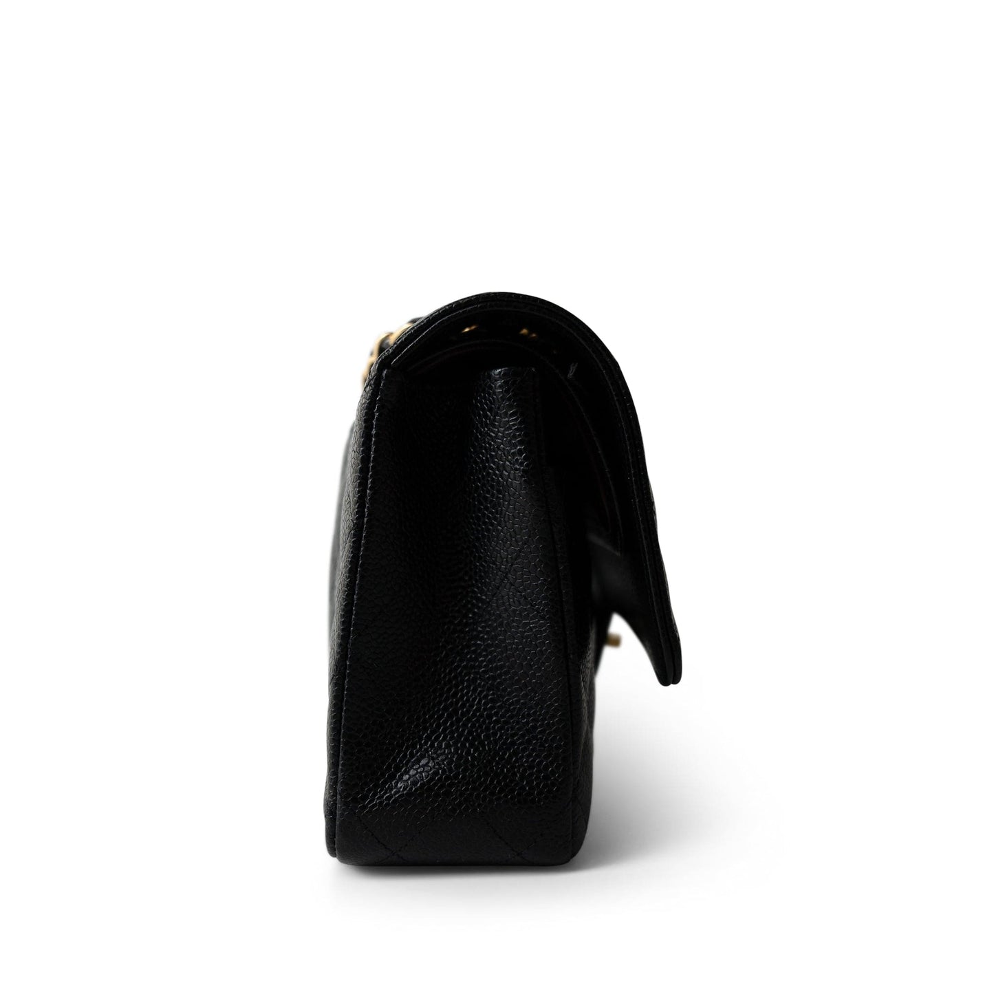 Black Caviar Quilted Classic Flap Medium Gold Hardware