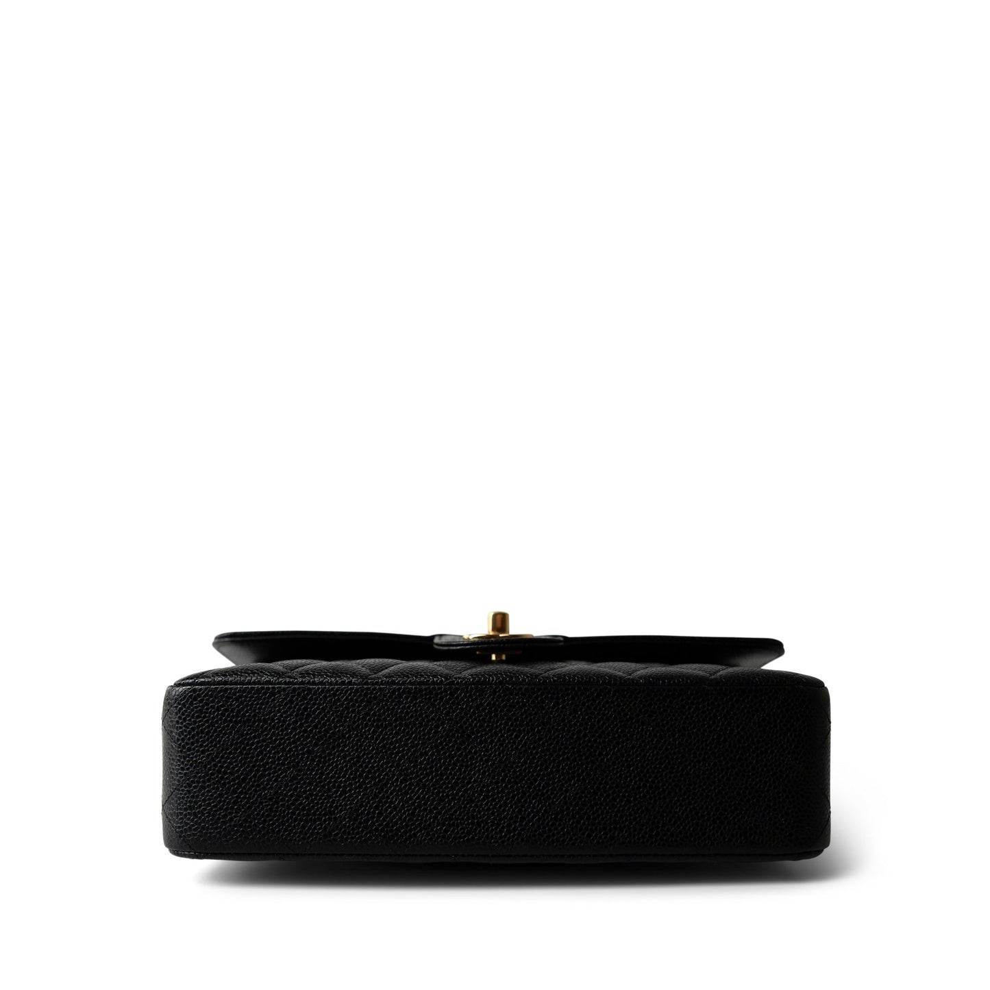 Black Caviar Quilted Classic Flap Medium Gold Hardware