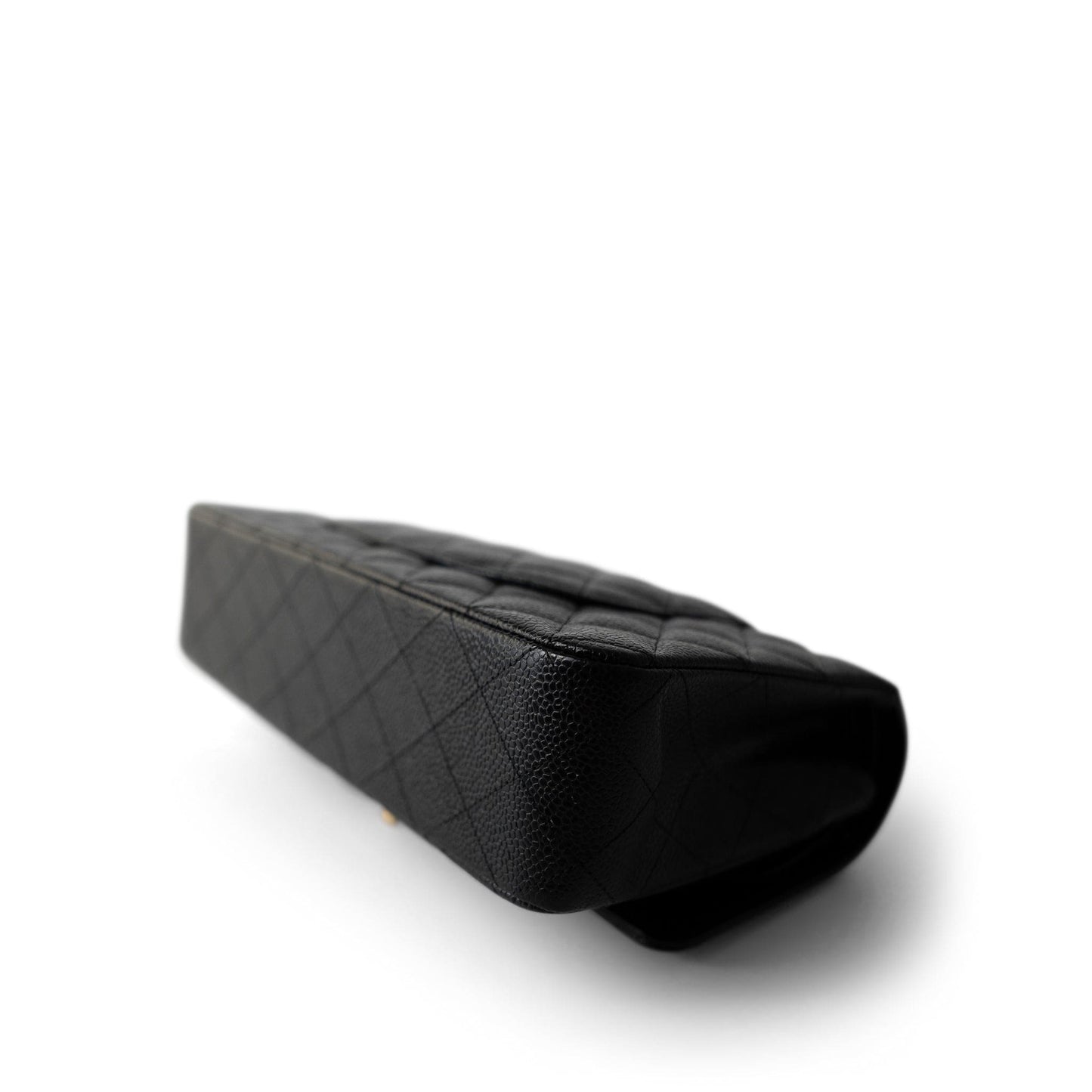 Black Caviar Quilted Classic Flap Medium Gold Hardware