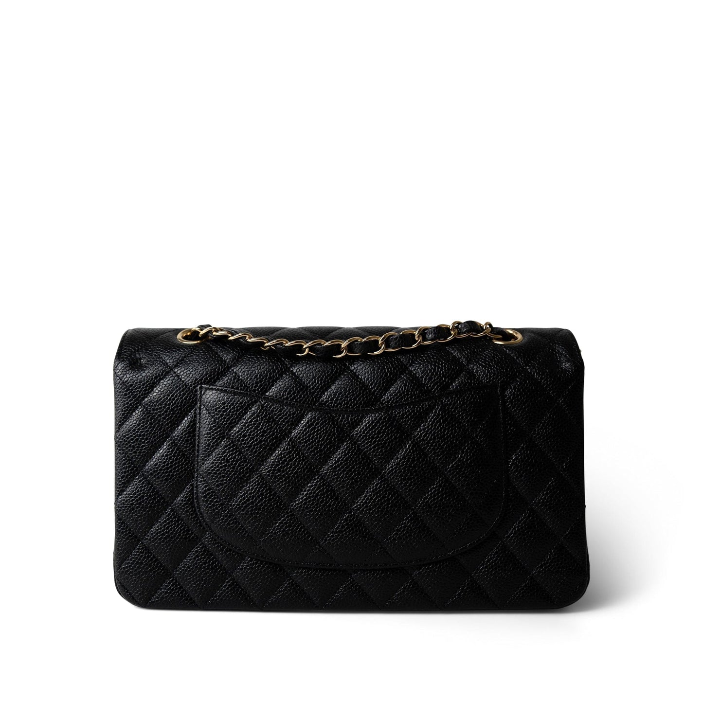 Black Caviar Quilted Classic Flap Medium Gold Hardware