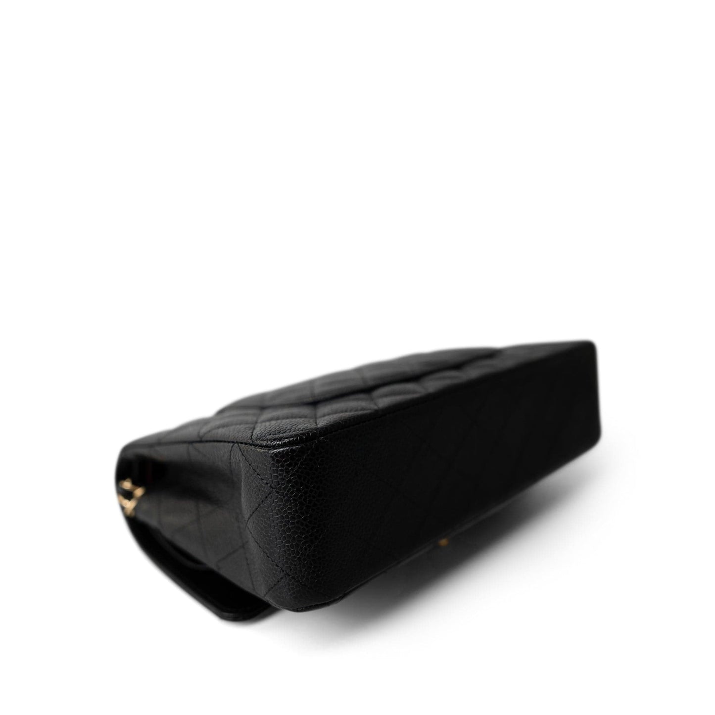 Black Caviar Quilted Classic Flap Medium Gold Hardware