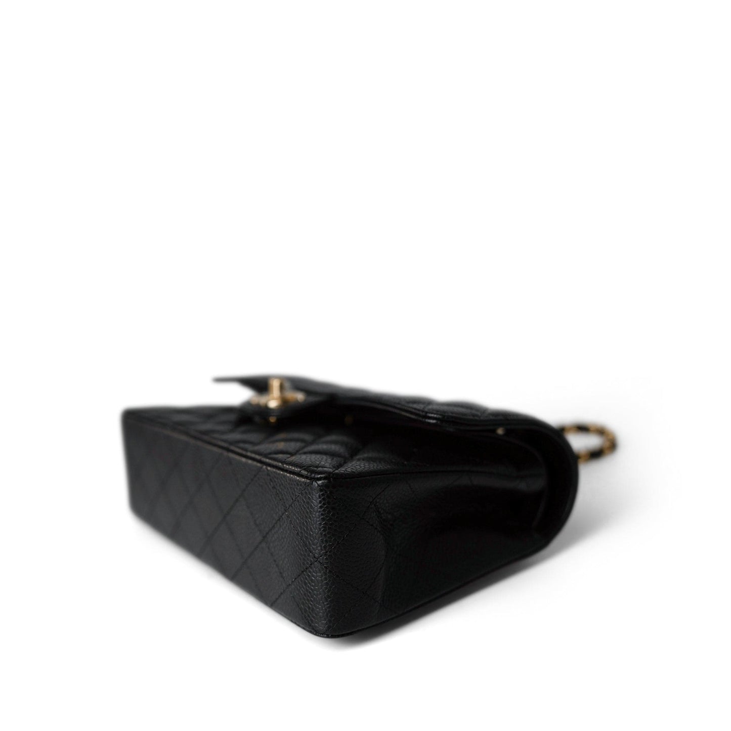 Black Caviar Quilted Classic Flap Small Gold Hardware