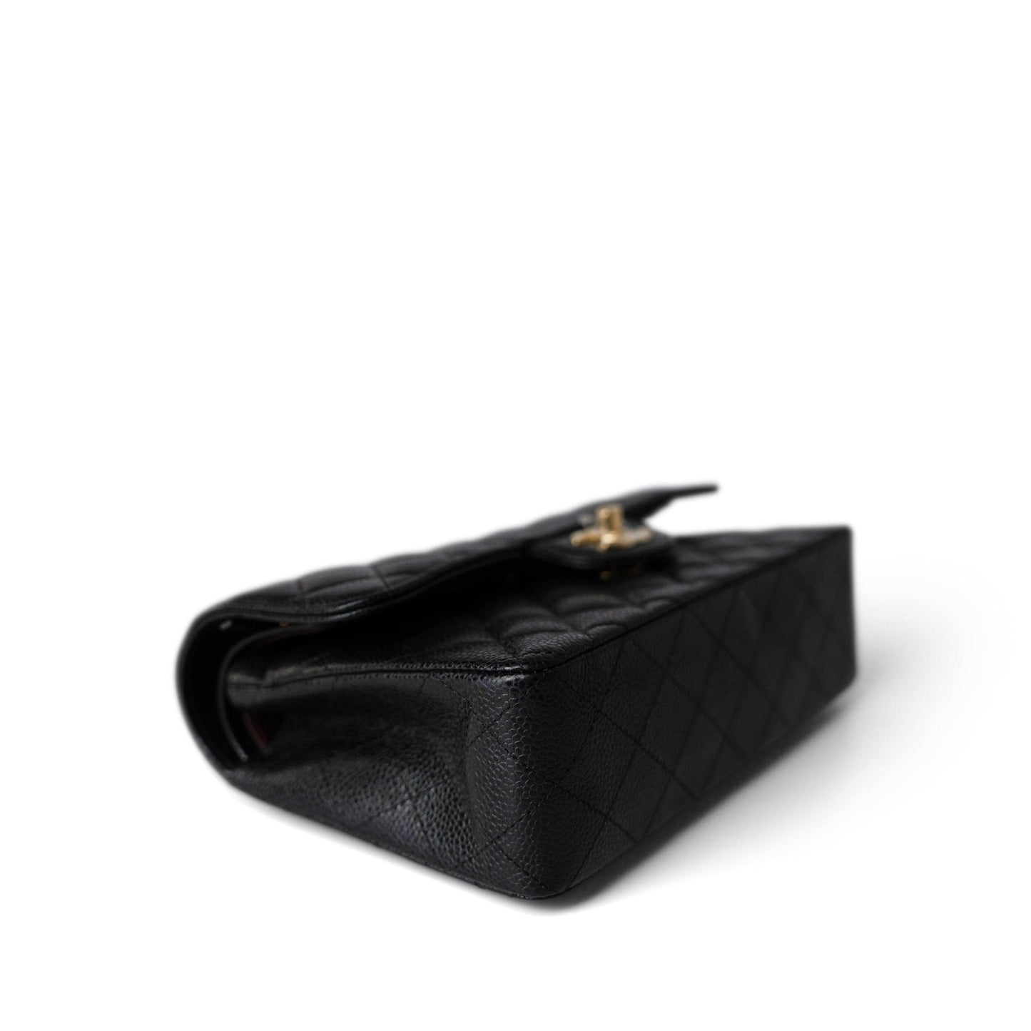 Black Caviar Quilted Classic Flap Small Gold Hardware