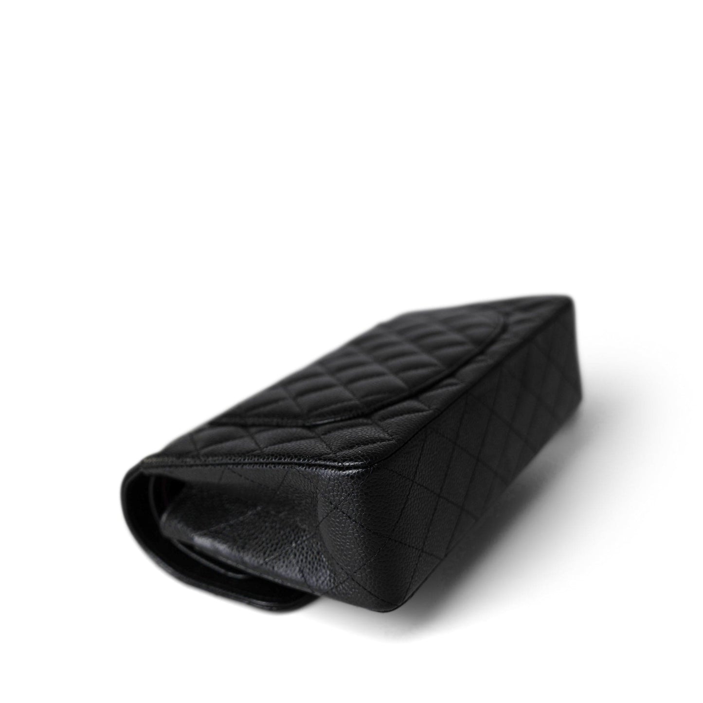 Black Caviar Quilted Classic Flap Small Gold Hardware