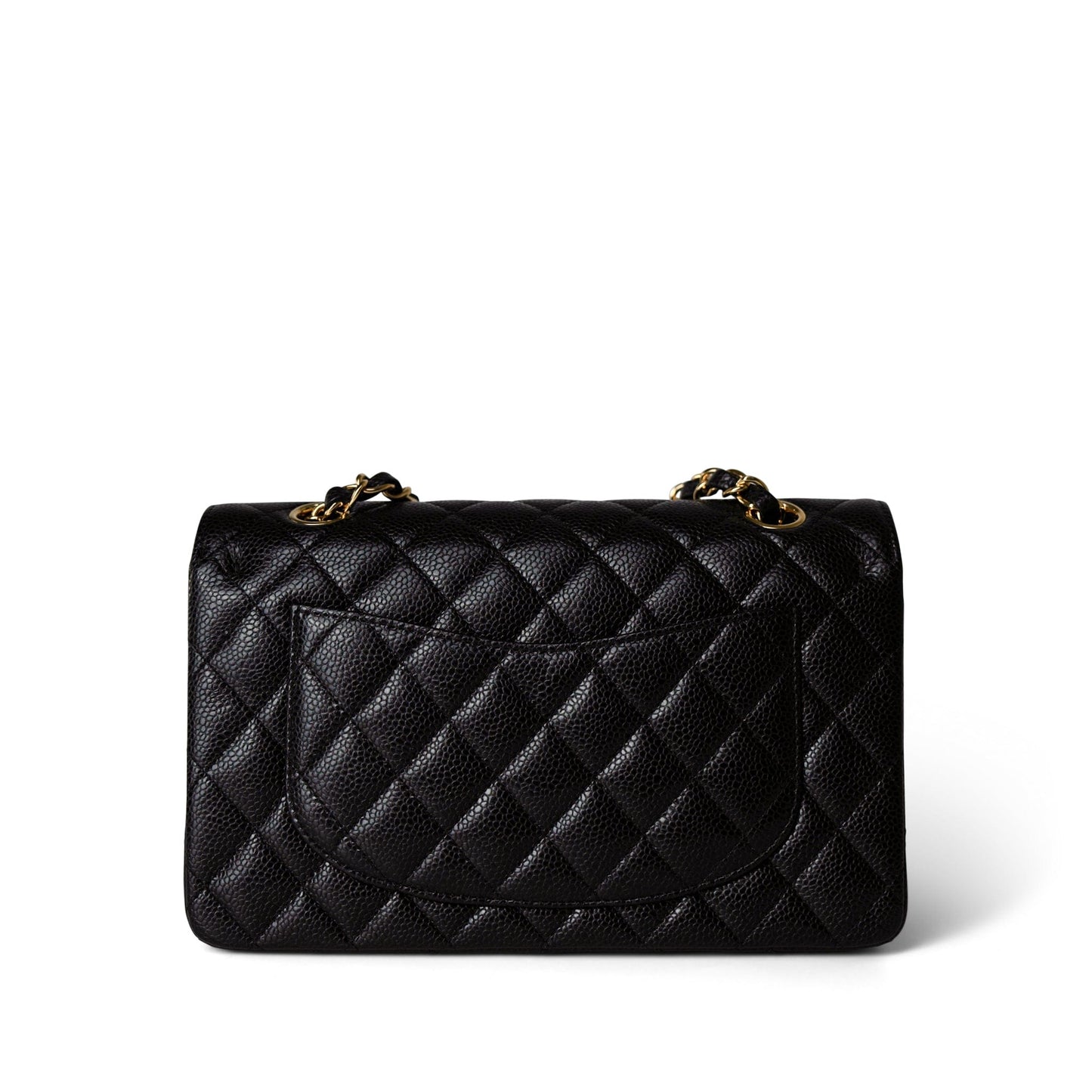 Black Caviar Quilted Classic Flap Small Gold Hardware