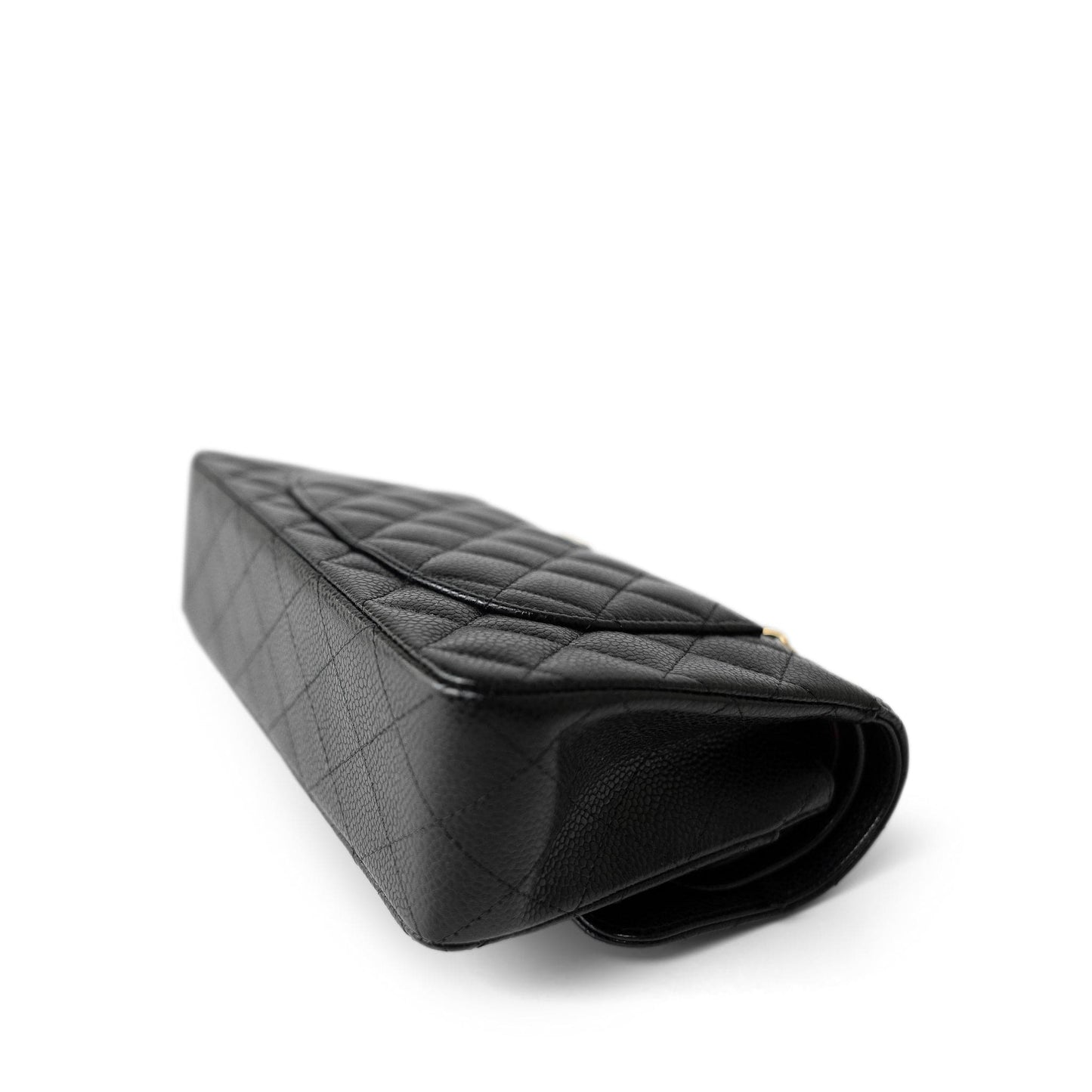 Black Caviar Quilted Classic Flap Small Gold Hardware