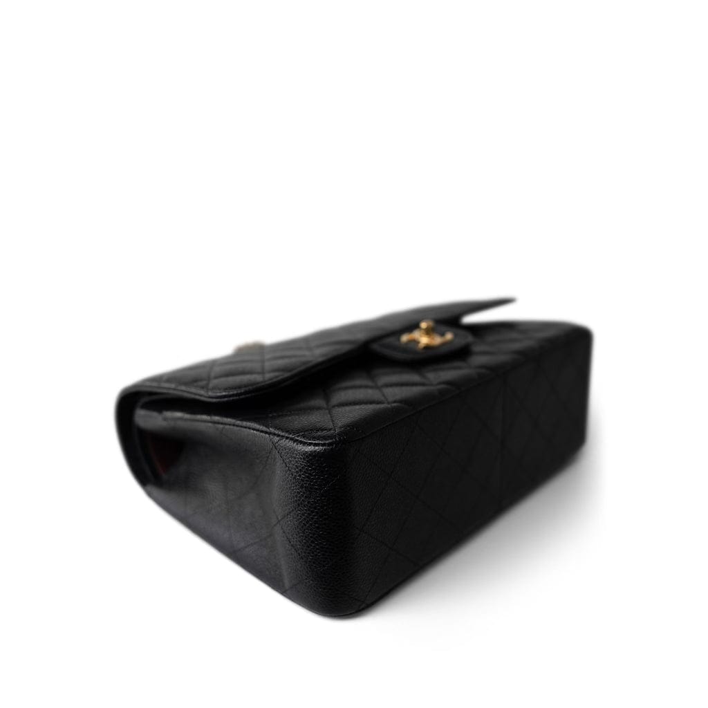 Black Caviar Quilted Jumbo Classic Flap Gold Hardware