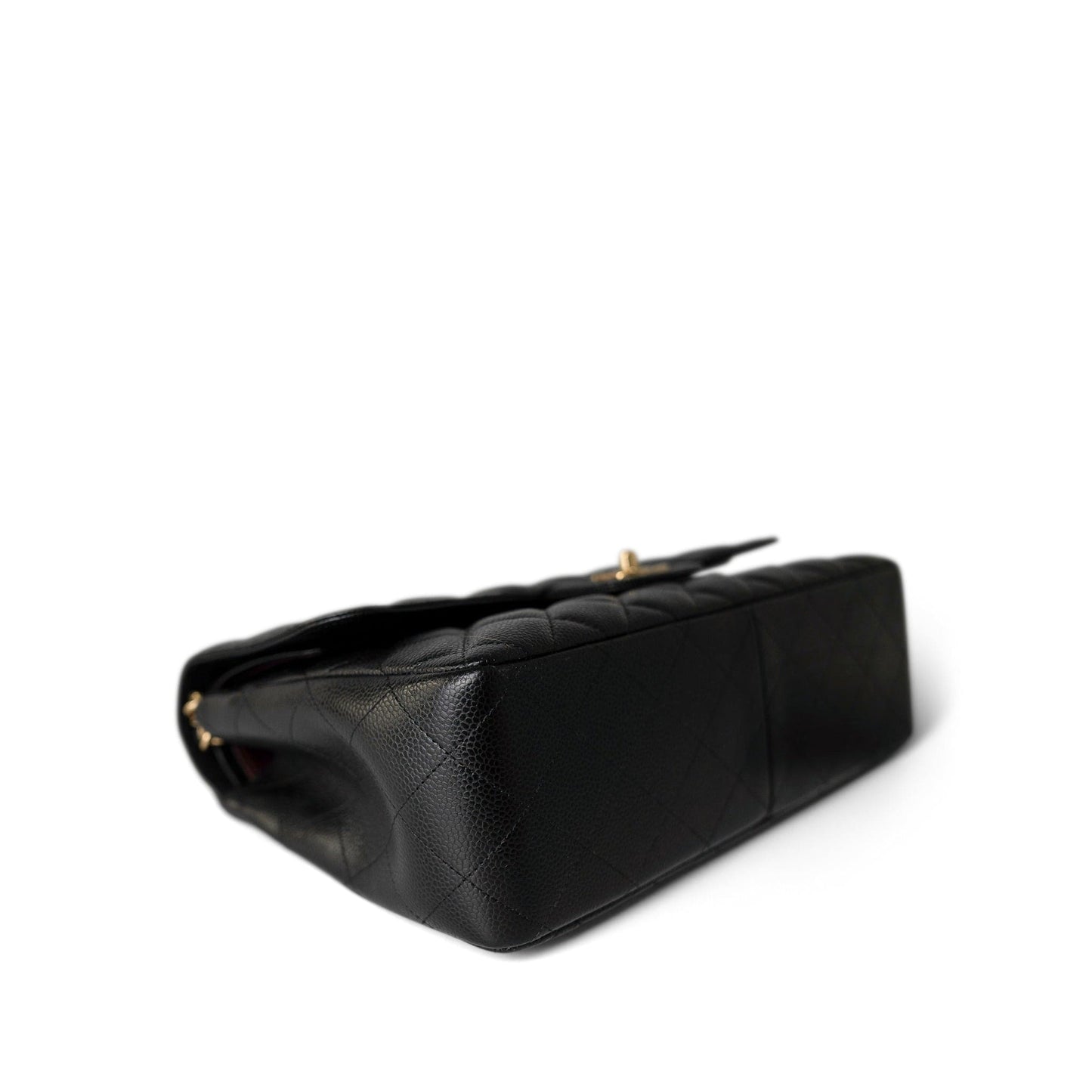 Black Caviar Quilted Jumbo Classic Flap Gold Hardware