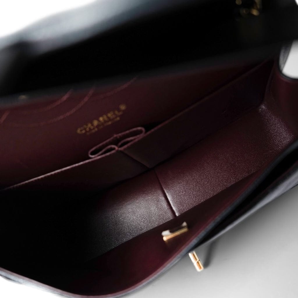 Black Caviar Quilted Jumbo Classic Flap Gold Hardware