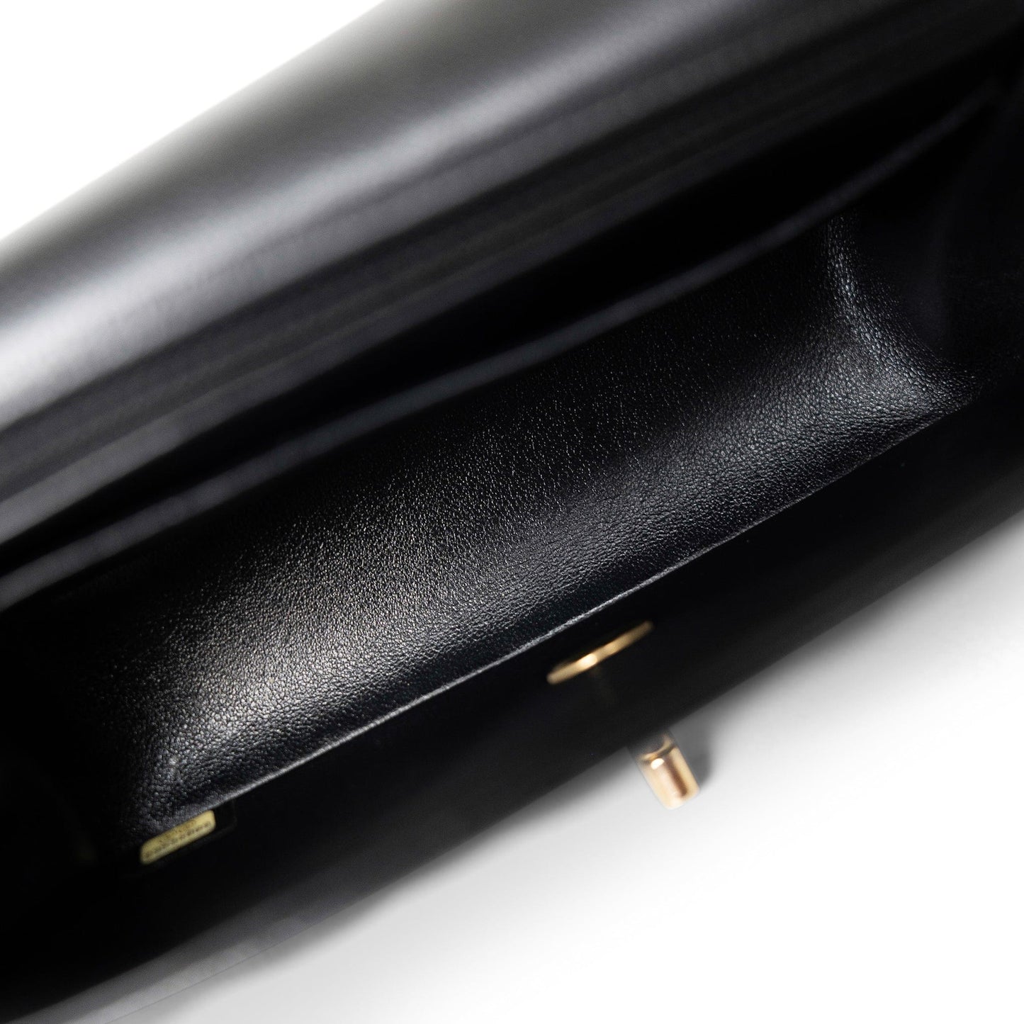 Black Caviar Quilted Mini Rectangular Flap Light Gold Hardware