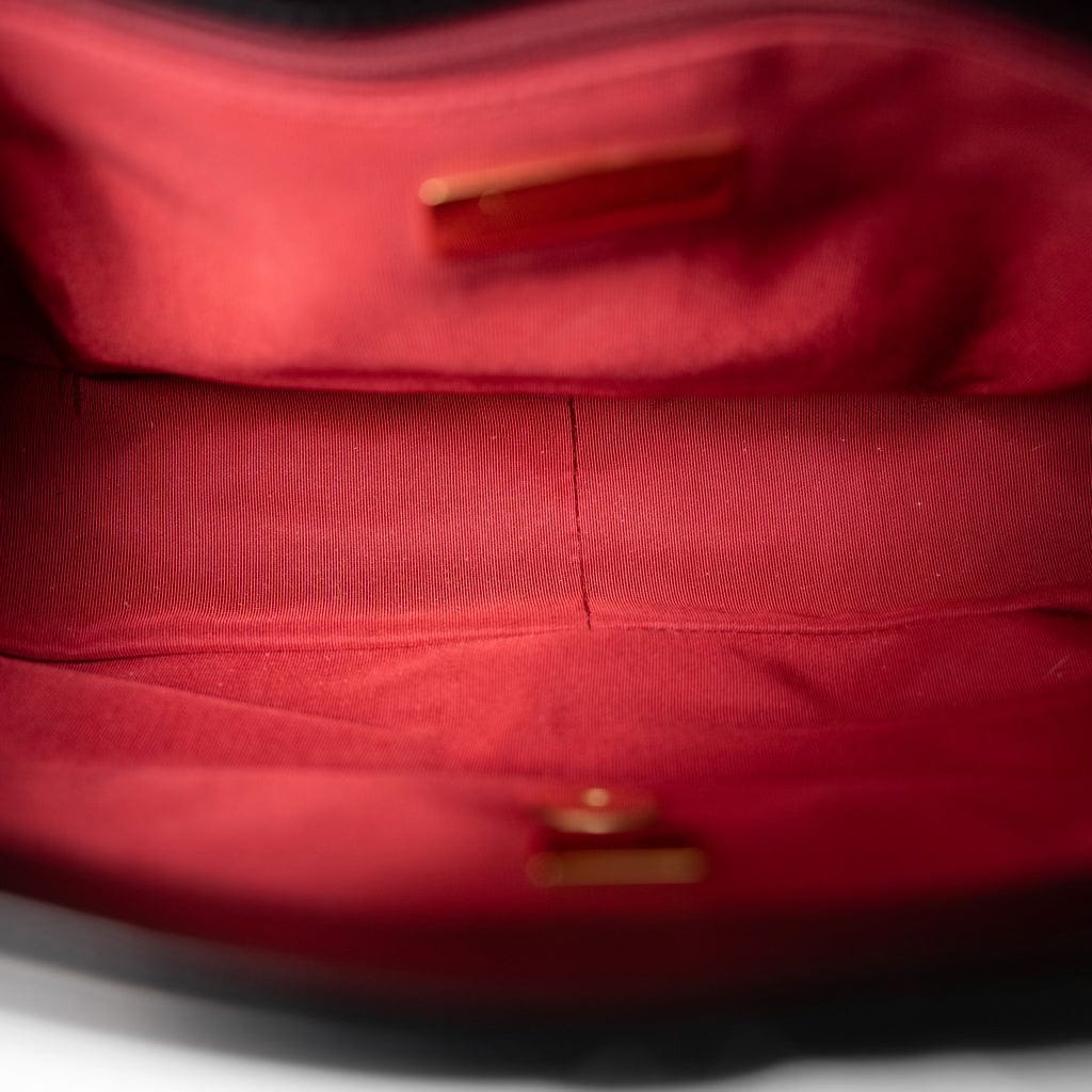 Black Lambskin Quilted 19 Flap Medium/Large Mixed Hardware