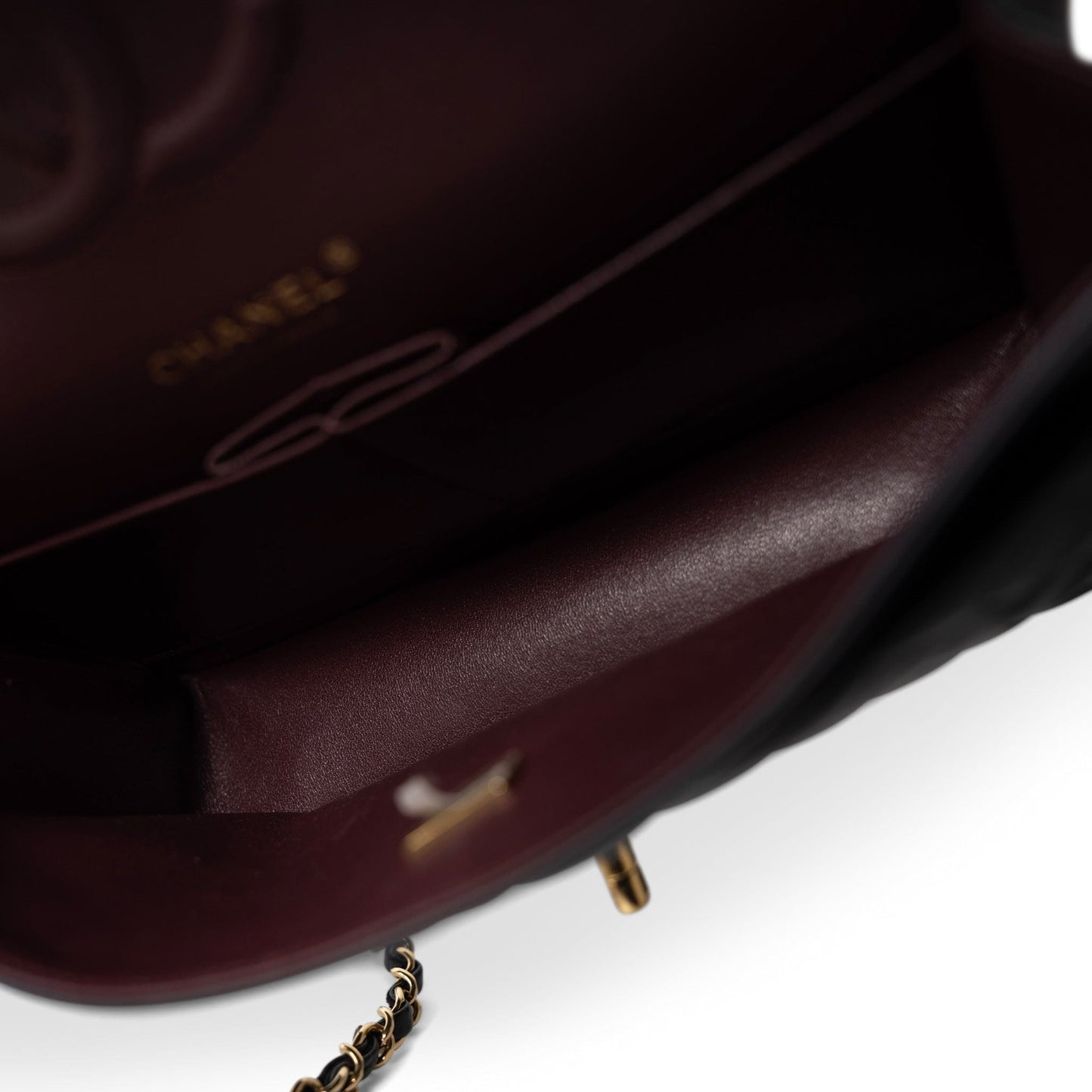 Black Lambskin Quilted Classic Flap Medium Gold Hardware