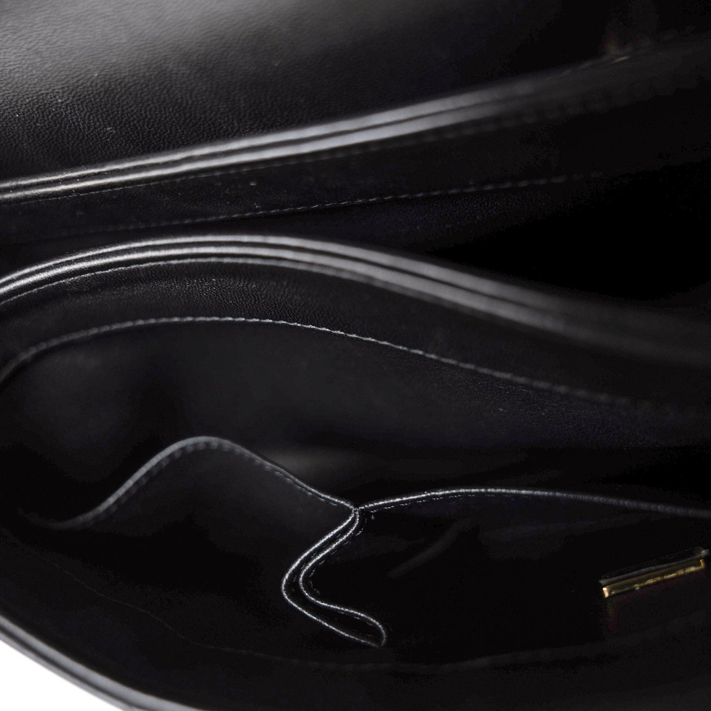 Black Lambskin Quilted Trendy CC Small Light Gold Hardware