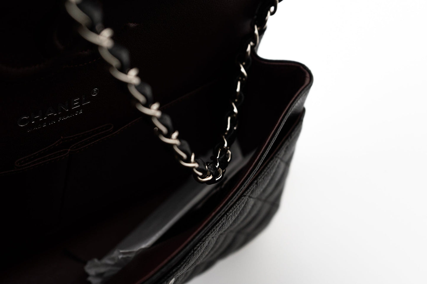 Black Caviar Quilted Classic Flap Medium Silver Hardware