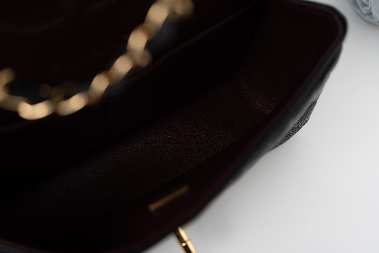 Black Caviar Quilted Classic Flap Small Gold Hardware