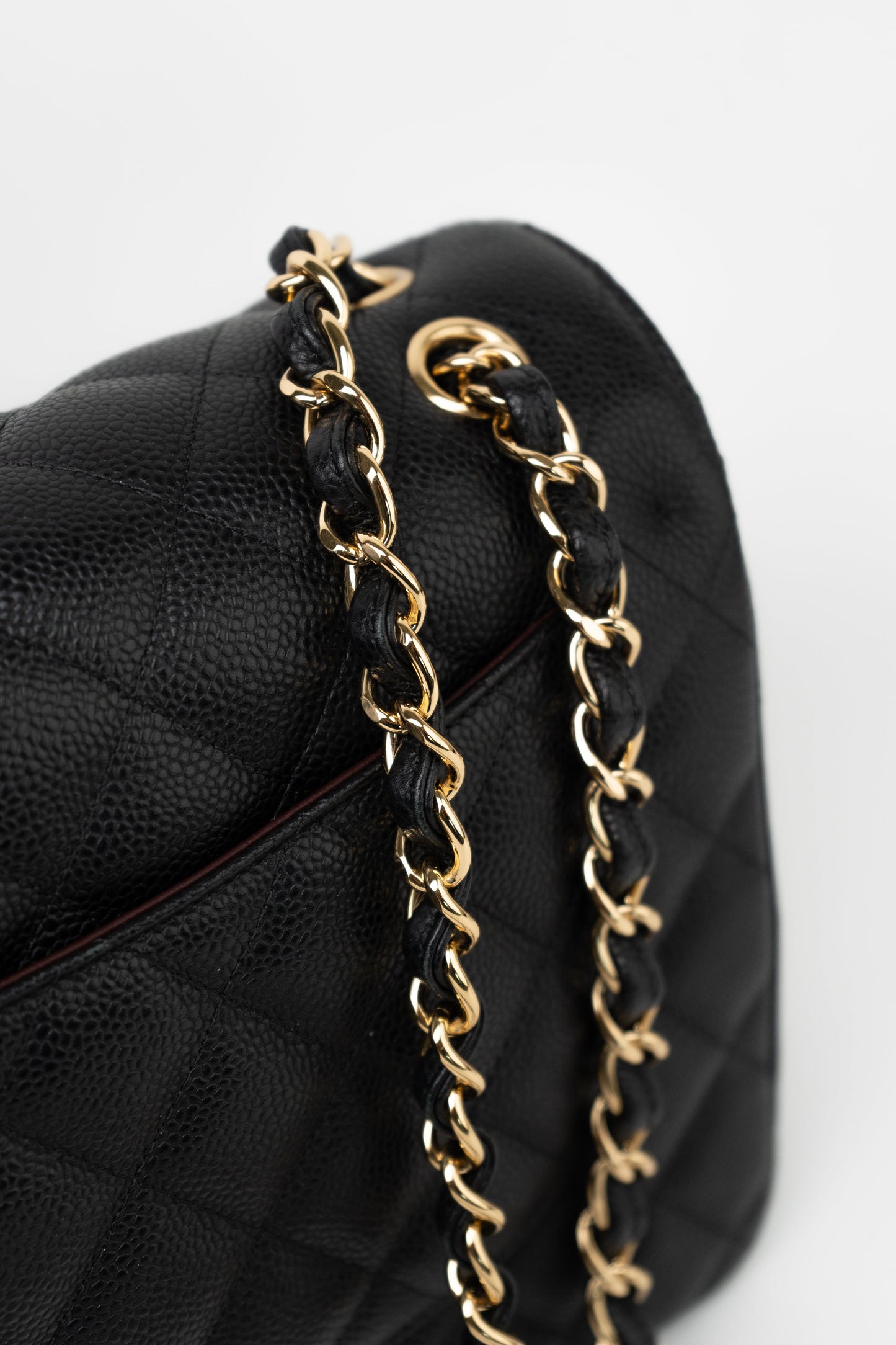 Black Caviar Quilted Jumbo Classic Flap GHW