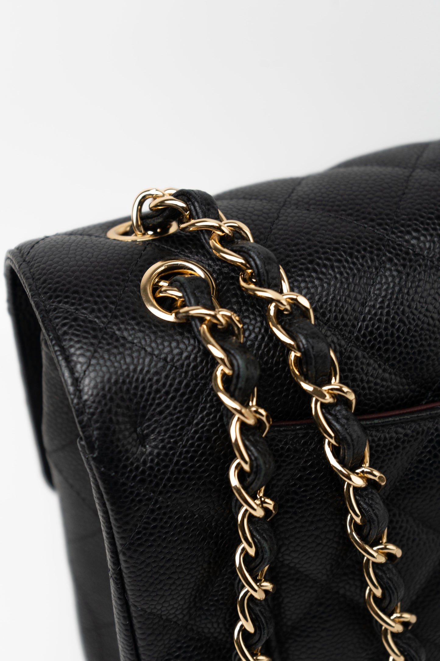 Black Caviar Quilted Jumbo Classic Flap GHW