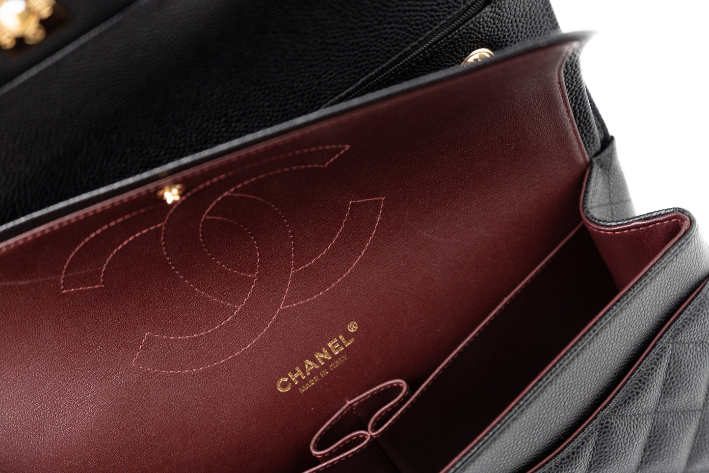 Black Caviar Quilted Jumbo Classic Flap GHW