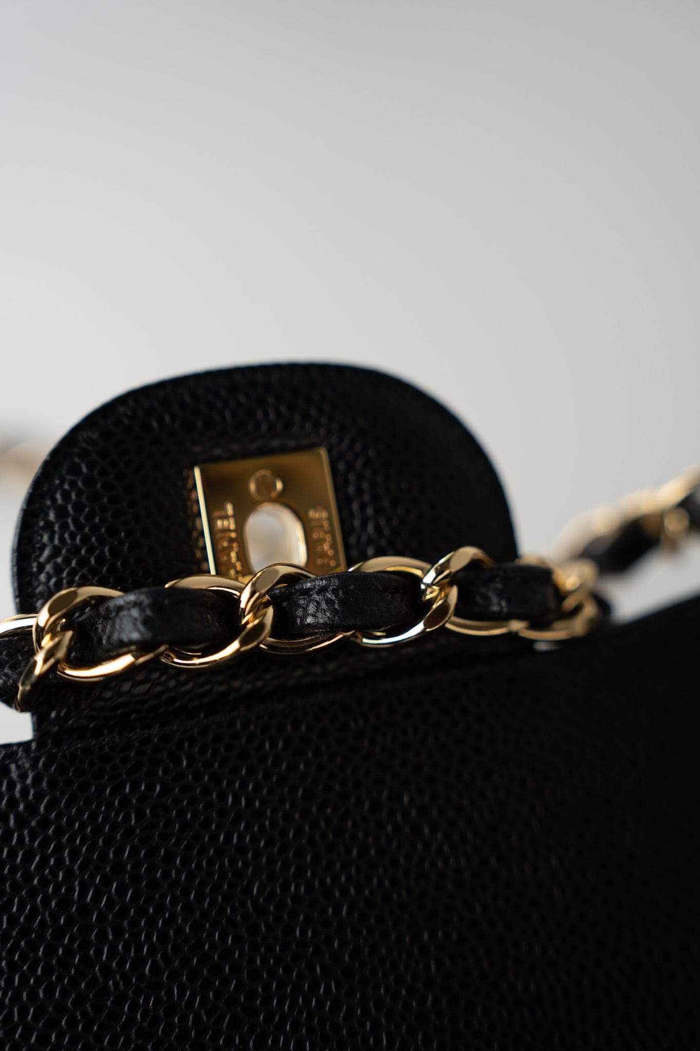 Black Caviar Quilted Jumbo Classic Flap Gold Hardware