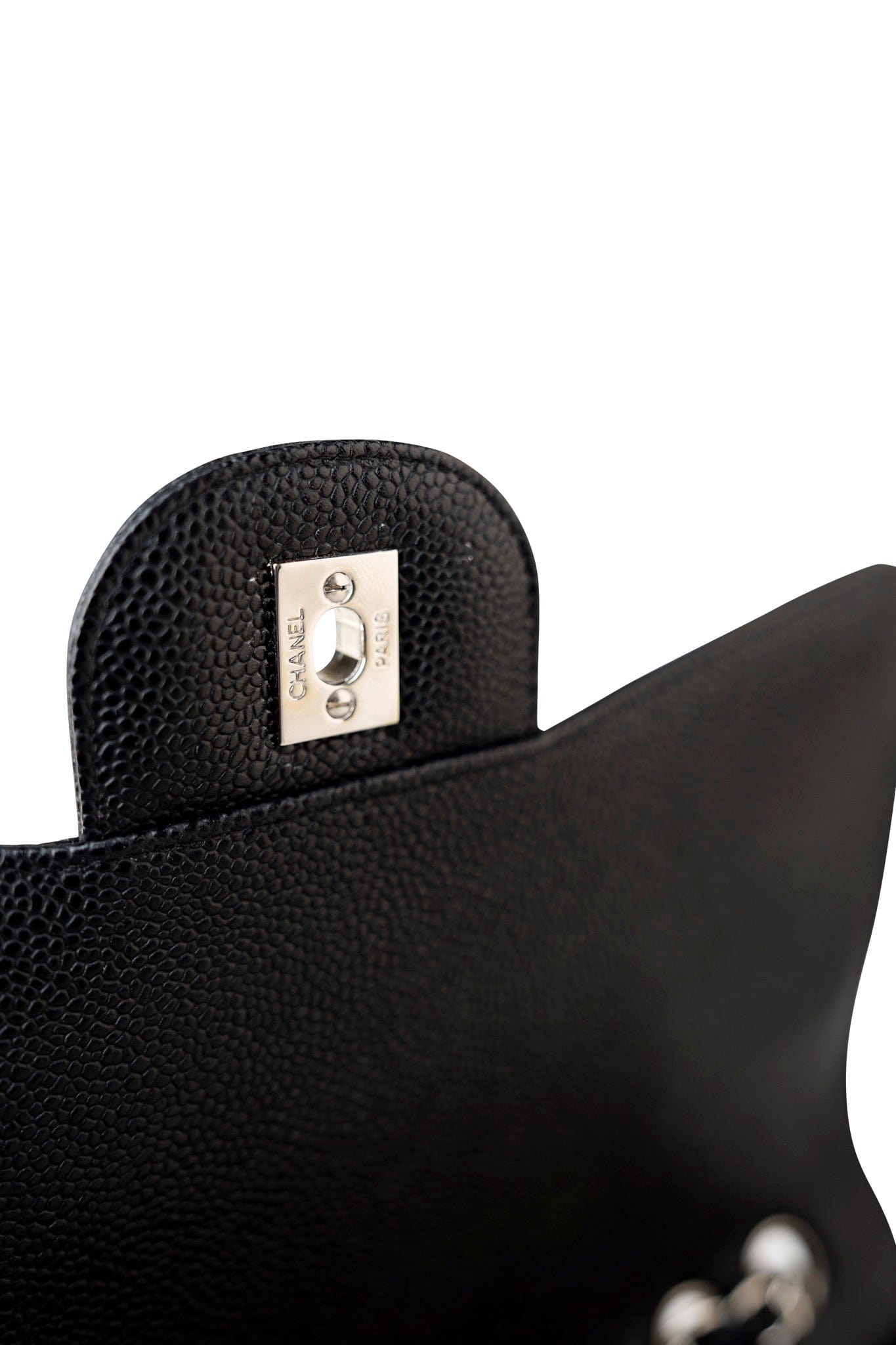 Black Caviar Quilted Jumbo Single Flap Silver Hardware