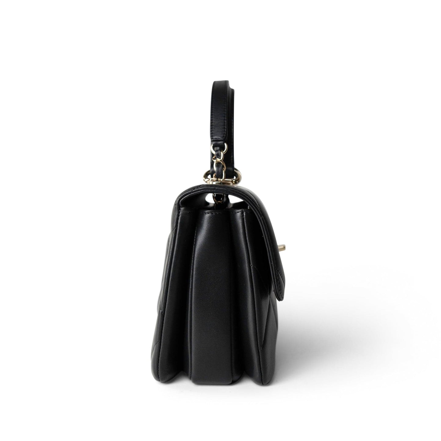 Chanel Black Lambskin Quilted Trendy CC Small Bag Light Gold Hardware