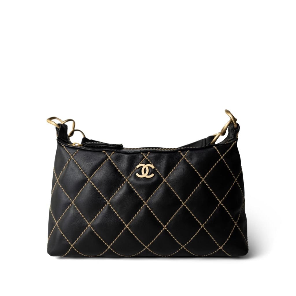 Chanel Wild Stitch Black Hobo Bag