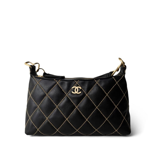 Chanel Wild Stitch Black Hobo Bag