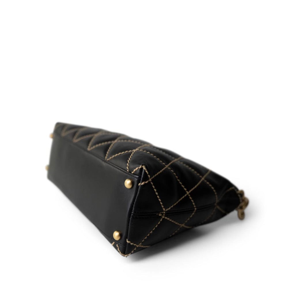 Chanel Wild Stitch Black Hobo Bag