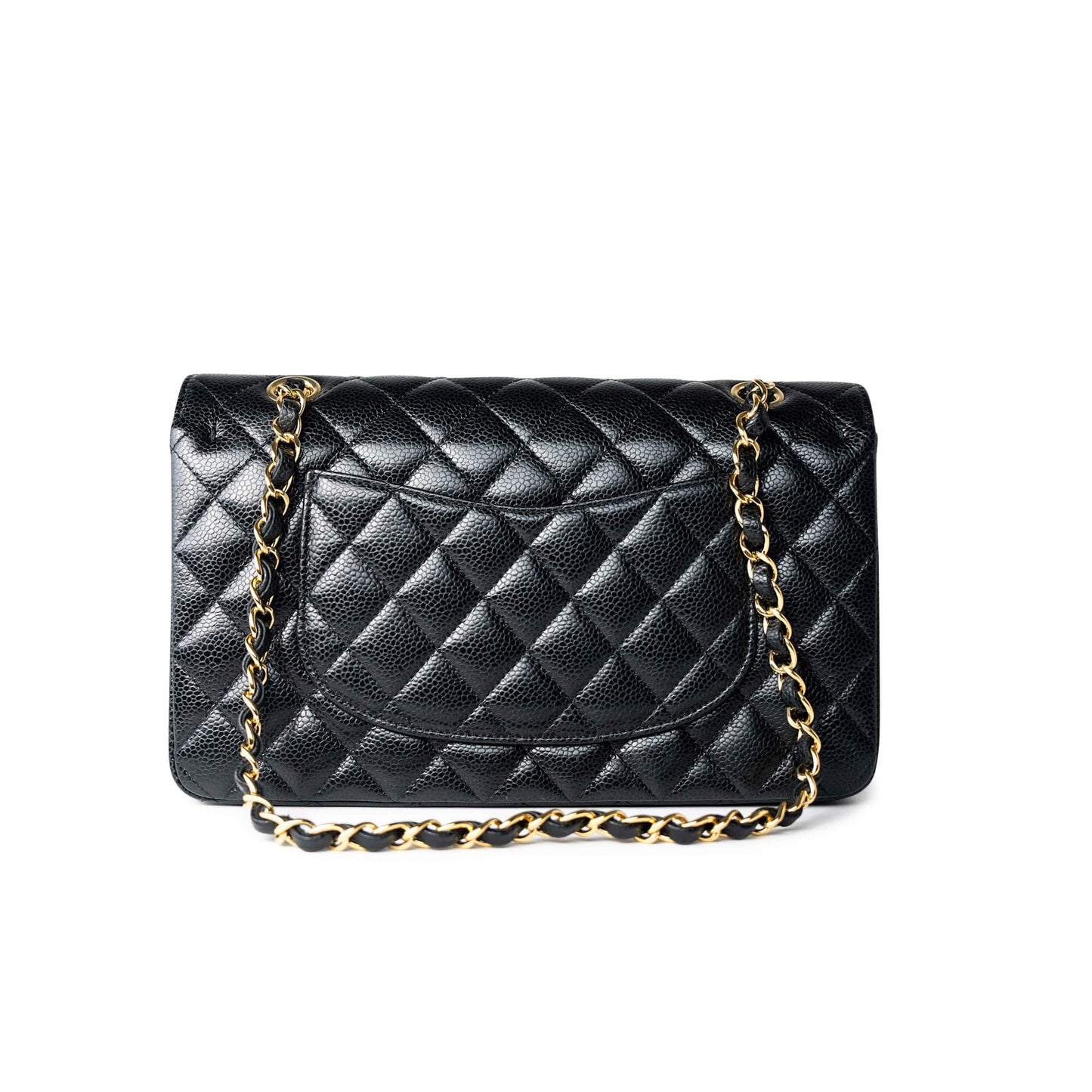 Black Classic Flap Medium Caviar Quilted Gold Hardware