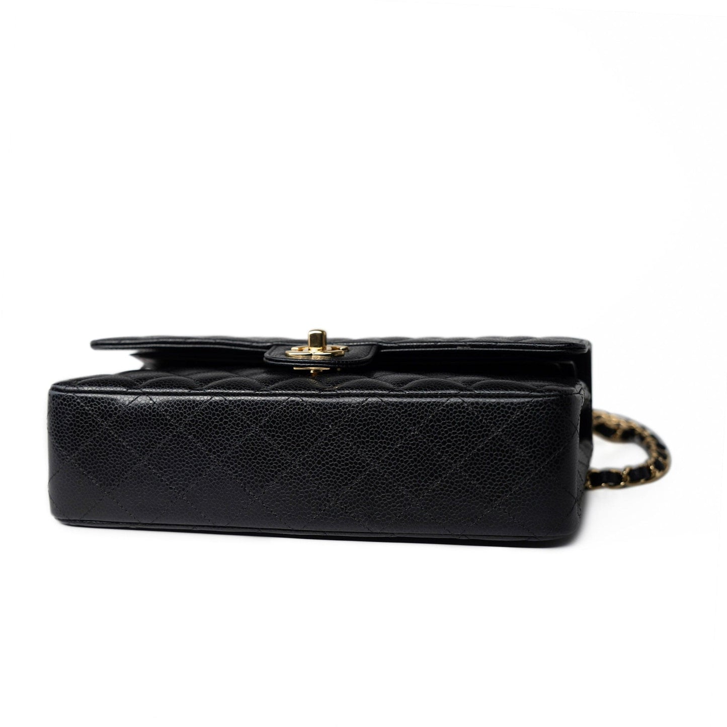 Black Classic Flap Medium Caviar Quilted Gold Hardware
